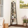 Eckregal 5 Ebenen, Eck-Bücherregal, Standregal Freistehend, Produktbild-Vorschau 1