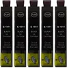 Five black ink cartridges are lined up against a white background. Produktbild-Vorschau