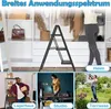 QEENTOE Schwarz Klapptritt mit 3 Stufen, faltbare Produktbild-Vorschau 6