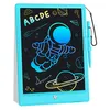 A blue digital drawing tablet with colorful drawings of space-themed objects and letters. Podgląd zdjęcia produktu