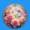 GKA XL Sonnenfänger 4 rosa Rosen mit Libelle 20 cm Buntglas Produktbild-Vorschau 1