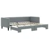 vidaXL Rozkladacia posteľ Light Grey 80x200 cm Látka Náhľad obrázku produktu 1