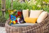 MuchoWow® Outdoor Kissen - Ölfarbe - Malerei - Blumen - Produktbild-Vorschau 3