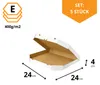 KAPAK 5er Pizzakarton Weiß 24x24x4 cm für Gastronomie Produktbild-Vorschau 2
