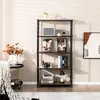 A bookshelf filled with books and decorative items in a room. Náhled obrázku produktu