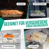 A collage of images showing glass food containers being used in various settings: in an oven, microwave, refrigerator, and freezer. Produktbild-Vorschau
