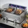 12Lx2 Elektrische Fritteuse Edelstahl 1500W + 1500W Produktbild-Vorschau 8
