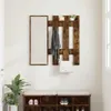 vidaXL Nástenný nočný stolík Údený dub 100 x 10 x 100 cm Náhľad obrázku produktu 4