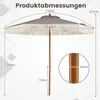 COSTWAY Sonnenschirm φ200cm, Boho Gartenschirm mit Fransen, Produktbild-Vorschau 3