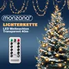 A Christmas tree decorated with lights, with a remote control and text overlay. Anteprima dell’immagine prodotto