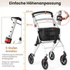 Wąski rollator z 5-stopniową regulacją wysokości i tacą Podgląd zdjęcia produktu 3