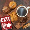 Exit this way out Metallschild XXL in 28x38 cm mit Pfeil Produktbild-Vorschau 5