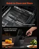 Set di coltelli da cucina VEVOR con ceppo (legno) e acciaio Anteprima dell’immagine prodotto 6