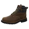 A single brown leather boot is shown against a white background. Anteprima dell’immagine prodotto
