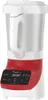 A product shot of a red and white soup maker blender. Voir les images du produit