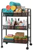 Relaxdays Rollwagen, 3 offene Ebenen, Metall, HxBxT: 62,5 x Produktbild-Vorschau 1