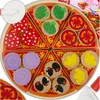 Legno Pizza Puzzle Tagliare Accessori Coltello Velcro Anteprima dell’immagine prodotto 1