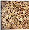 DEQORI Glasbild Echtglas 30x30 cm 'Harmonisches Holzmeer' Produktbild-Vorschau 1