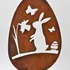 Edelrost Ostereier Deko Set "Frohe Ostern" zum hängen | Produktbild-Vorschau 2
