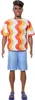 Barbie Fashionistas Poupée Ken avec chemise rouge et orange Voir les images du produit 2