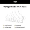 TOJ Living Wandgarderobe Weiß 75 cm – Edelstahl Produktbild-Vorschau 3