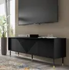 TV Schrank WOODY BLACK 4D 180 cm SCHWARZ MATT - gefräster Produktbild-Vorschau 3