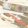 Mapa świata typu „scratch map” w stylu vintage – plakat w Podgląd zdjęcia produktu 8