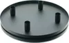 Tablett Schwarz mit 4 Magnet-Stabkerzenhaltern Ø 30 cm - Produktbild-Vorschau 1