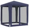 vidaXL Tenda da festa con 4 pareti laterali in rete blu 2x2 Anteprima dell’immagine prodotto 5
