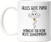 Alles Gute Papa Wünscht Dir Deine Beste Schwimmerin Tasse Produktbild-Vorschau 1
