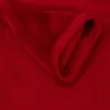 A close-up view of a folded red blanket. Produktbild-Vorschau