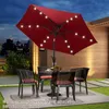 Parasol COSTWAY 230 cm z oświetleniem LED zasilanym energią Podgląd zdjęcia produktu 2