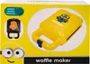 The image shows the packaging of a Minions-themed waffle maker. Produktbild-Vorschau