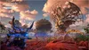 A futuristic landscape with a large mechanical structure and a robotic creature. Produktbild-Vorschau