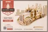 The image shows the packaging of a ROKR Heavy Truck 1:40 scale model, which is a 3D wooden puzzle. Náhľad obrázku produktu