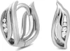 Paar rhodinierter 925 Sterling Silber Creolen Ohrschmuck Produktbild-Vorschau 1