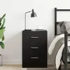 vidaXL Nachttisch Schwarz 38x35x56 cm Holzwerkstoff Produktbild-Vorschau 3