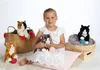 Plüschtier Katze Mimiz, 28 cm, Schwarz & Weiß, Realistisch Produktbild-Vorschau 6