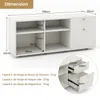 KOMFOTTEU Mobile contenitore con 4 scomparti semiaperti e 2 Anteprima dell’immagine prodotto 5