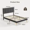 Letto matrimoniale Bealife imbottito, dimensioni 140x200 Anteprima dell’immagine prodotto 3