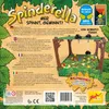 The image shows the back of the Spinderella board game box, featuring game descriptions in multiple languages, awards, and a 3D model of the game board. Podgląd zdjęcia produktu