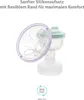 A close-up of a breast pump flange with text describing its features and a BPA-free icon. Anteprima dell’immagine prodotto