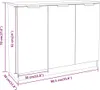 vidaXL Příborník Grey Sonoma 90,5x30x70 cm výrobek ze dřeva Náhled obrázku produktu 8