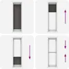 Four panels showing different ways to adjust a window blind. Podgląd zdjęcia produktu