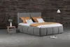 Polsterbett Doppelbett AGIS Stoff Grau 160x200cm Produktbild-Vorschau 1
