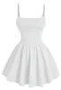 Vestido Damesruche, tirantes finos, color blanco Vista previa de la imagen del producto 1