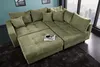 riess-ambiente Modernes Ecksofa KENT 220cm grün Cord inkl. Produktbild-Vorschau 6