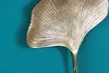Dekoratives Kleiderhaken 3er Set GINKGO 29cm gold handmade Produktbild-Vorschau 5