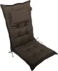 A brown high-back chair cushion with a headrest, shown on a white background. Produktbild-Vorschau