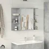 vidaXL Armadio a specchio per bagno grigio cemento Anteprima dell’immagine prodotto 3